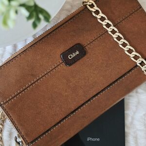 Authentic CHLOE Zip Around Vintage Wallet WOC Card Holder‎ Clutch Upcycle
